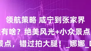 领航策略 咸宁到张家界自驾游沿途有啥？绝美风光+小众景点，错过拍大腿！_娜娜_Day_导游