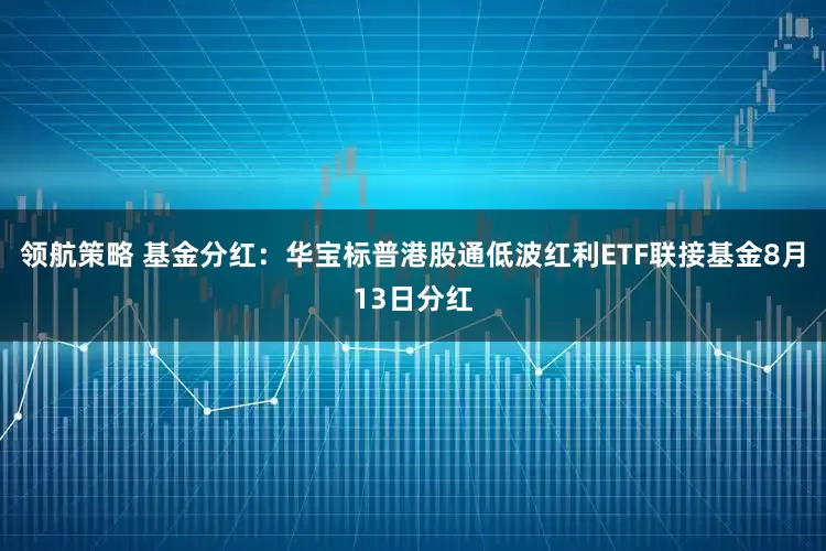 领航策略 基金分红：华宝标普港股通低波红利ETF联接基金8月13日分红